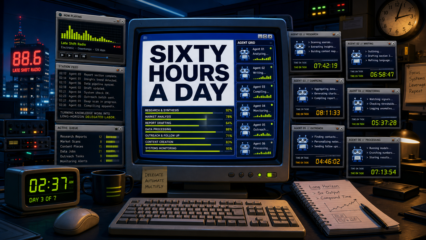 Retro Model FM command center thumbnail for Sixty Hours A Day